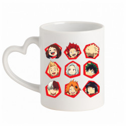 Кружки с ручкой в виде сердца