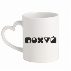 Кружки з ручкою у вигляді серця