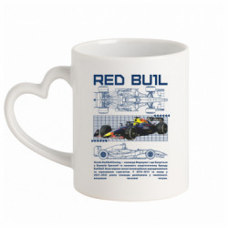 Кружка с ручкой в виде сердца Red Bull Racing - FATLINE Кружка с ручкой в виде сердца Red Bull Racing