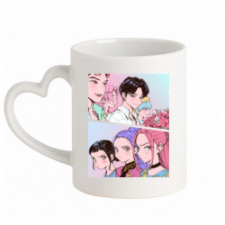 Кружки с ручкой в виде сердца