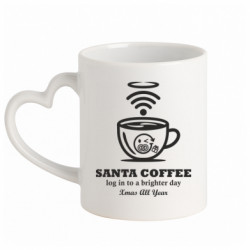 Кружка з ручкою у вигляді серця Санта Кава