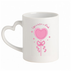 Кружки с ручкой в виде сердца