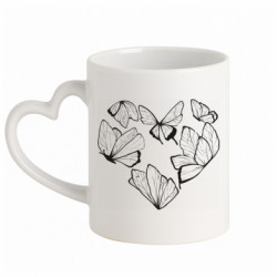 Кружки с ручкой в виде сердца