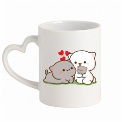 Кружки с ручкой в виде сердца