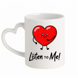 Кружки с ручкой в виде сердца