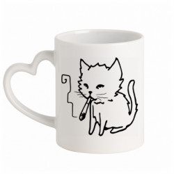 Кружки с ручкой в виде сердца