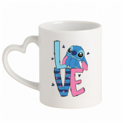 Кружка з ручкою у вигляді серця Стіч Love - FATLINE Кружка з ручкою у вигляді серця Стіч Love