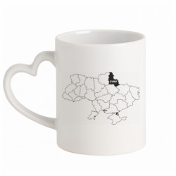 Кружки з ручкою у вигляді серця