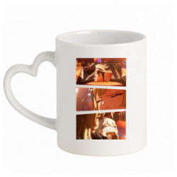 Кружки с ручкой в виде сердца