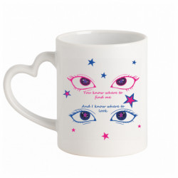 Кружки с ручкой в виде сердца