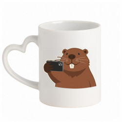 Кружки с ручкой в виде сердца