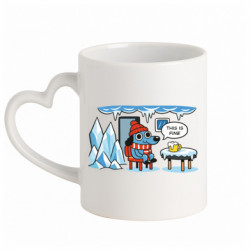 Кружки с ручкой в виде сердца - FATLINE