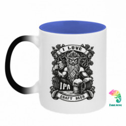 Кружка-хамелеон двухцветная I love craft beer - FATLINE Кружка-хамелеон двухцветная I love craft beer