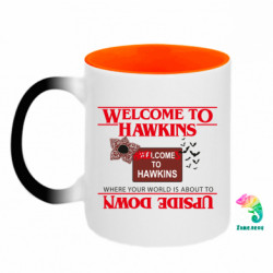 Кружка-хамелеон двухцветная Welcome to Hawkins