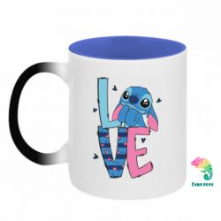 Кружка-хамелеон двухцветная Стич Love - FATLINE Кружка-хамелеон двухцветная Стич Love