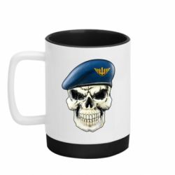 Кружка цветная с силиконовым дном 320ml Череп. Воздушные силы Украины - FATLINE Кружка цветная с силиконовым дном 320ml Череп. Воздушные силы Украины