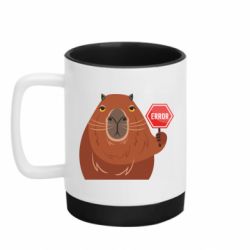 Кружка цветная с силиконовым дном 320ml Капибара. Error - FATLINE Кружка цветная с силиконовым дном 320ml Капибара. Error