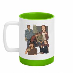 Кружка цветная с силиконовым дном 320ml TLOU коллаж - FATLINE Кружка цветная с силиконовым дном 320ml TLOU коллаж