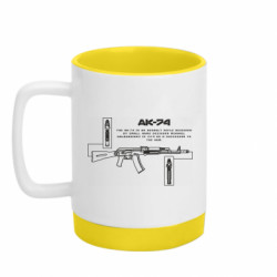Кружка с силиконовым дном АК-74 - FATLINE Кружка с силиконовым дном АК-74