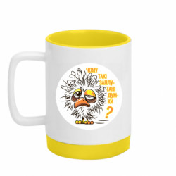 Кружка с силиконовым дном Почему так путаются мысли - FATLINE Кружка с силиконовым дном Почему так путаются мысли