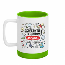 Кружка с силиконовым дном Хорошо быть студентом - FATLINE Кружка с силиконовым дном Хорошо быть студентом