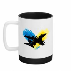 Кружка с силиконовым дном F-16 Украина - FATLINE Кружка с силиконовым дном F-16 Украина