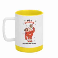 Кружка с силиконовым дном Горячее Рождественское какао - FATLINE Кружка с силиконовым дном Горячее Рождественское какао
