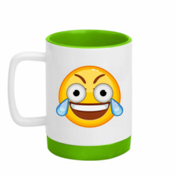 Кружка с силиконовым дном LOL emoji - FATLINE Кружка с силиконовым дном LOL emoji