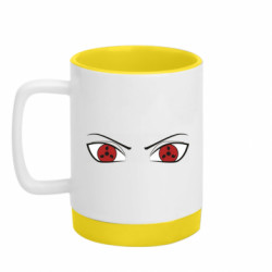 Кружка с силиконовым дном Шаринган глаза - FATLINE Кружка с силиконовым дном Шаринган глаза