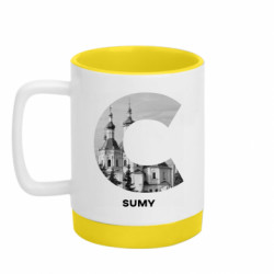 Кружка с силиконовым дном Sumy Black & White - FATLINE Кружка с силиконовым дном Sumy Black & White