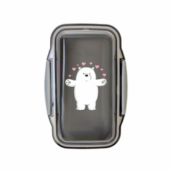 Ланч бокс Leo Білий ведмідь з серцями - FATLINE Ланч бокс Leo Білий ведмідь з серцями