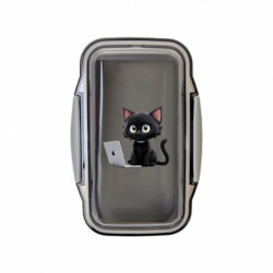 Ланч бокс Leo Чорний кіт за ноутбуком - FATLINE Ланч бокс Leo Чорний кіт за ноутбуком