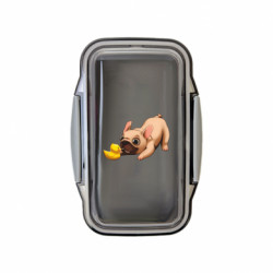 Ланч бокс Leo Французький бульдог з качечкою - FATLINE Ланч бокс Leo Французький бульдог з качечкою