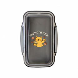 Ланч бокс Leo Котик з квіткою - FATLINE Ланч бокс Leo Котик з квіткою