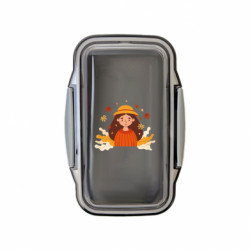 Ланч бокс Leo Осіння мила дівчина з листям - FATLINE Ланч бокс Leo Осіння мила дівчина з листям