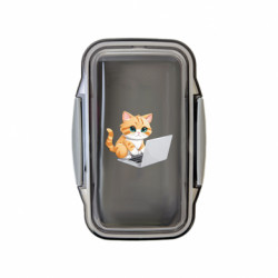 Ланч бокс Leo Руда кішка працює за ноутбуком - FATLINE Ланч бокс Leo Руда кішка працює за ноутбуком