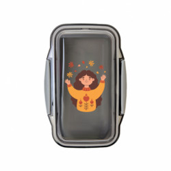 Ланч бокс Leo Щаслива дівчина з осіннім листям - FATLINE Ланч бокс Leo Щаслива дівчина з осіннім листям