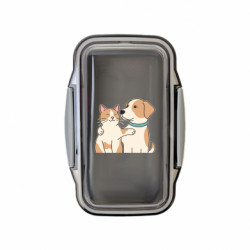 Ланч бокс Leo Собака обіймає кота - FATLINE Ланч бокс Leo Собака обіймає кота