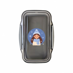 Ланч бокс Leo Зимова дівчинка зі сніжинками - FATLINE Ланч бокс Leo Зимова дівчинка зі сніжинками