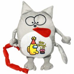 М'яка іграшка Котик Among Us Happy Birthday - FATLINE М'яка іграшка Котик Among Us Happy Birthday