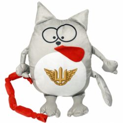 Мягкая игрушка Котик Беретный знак Воздушных сил Вооруженных сил Украины - FATLINE Мягкая игрушка Котик Беретный знак Воздушных сил Вооруженных сил Украины