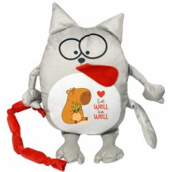 Мягкая игрушка Котик Счастливый капибара с травой - FATLINE Мягкая игрушка Котик Счастливый капибара с травой