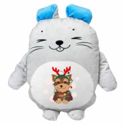 Мягкая игрушка Мышонок Новогодний йоркширский терьер - FATLINE Мягкая игрушка Мышонок Новогодний йоркширский терьер