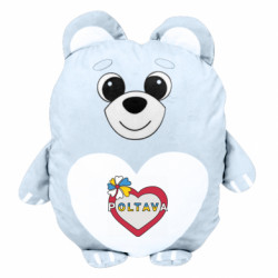 Мягка игрушка Медвежонок Полтава, цветок и сердце. - FATLINE Мягка игрушка Медвежонок Полтава, цветок и сердце.