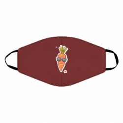 Маска для лица морковь яркая цветная в очках - FATLINE Маска для лица морковь яркая цветная в очках