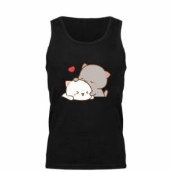 Мужская майка Кот целует кошку - FATLINE Мужская майка Кот целует кошку