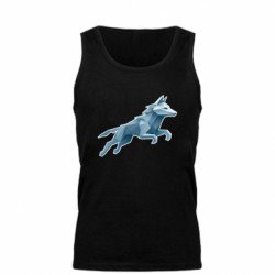 Мужская майка Волк полигональный