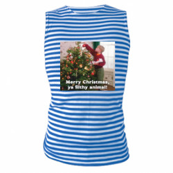 Майка-тельняшка Merry Christmas Ya Filthy Animal - FATLINE Майка-тельняшка Merry Christmas Ya Filthy Animal