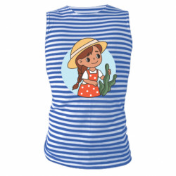 Майка-тельняшка Милаха девочка в шляпе - FATLINE Майка-тельняшка Милаха девочка в шляпе