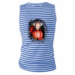 Майка-тельняшка Сайтама ломает стену - FATLINE Майка-тельняшка Сайтама ломает стену